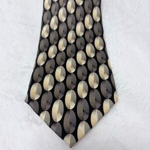 Covington Black and Gold Oval Pattern Men's Tie